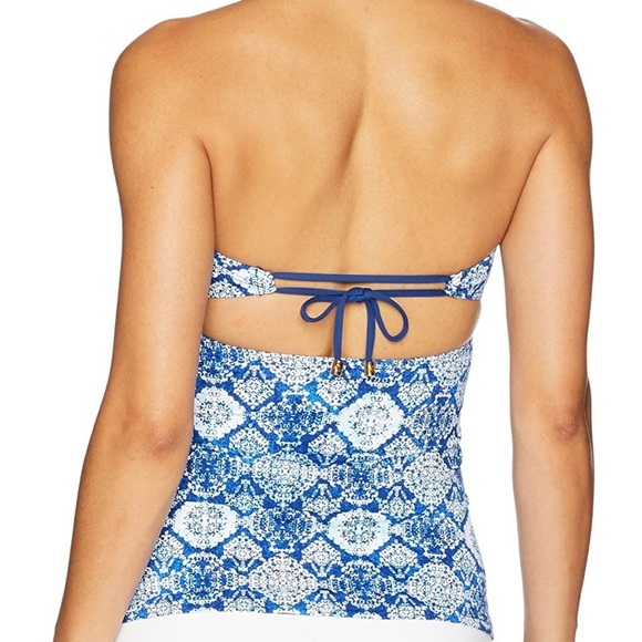 Ralph Lauren Aegean Tile Twist Tubini Swim Top - Picture 3 of 8